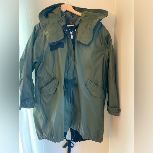 ZARA Green Utility Jacket with Black Trim - Picture 2 of 11
